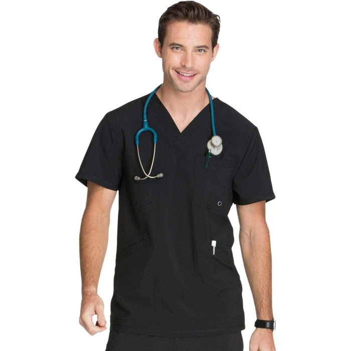 Cherokee Scrubs Top 2XL Cherokee Infinity CK900A Scrubs Top Men's V-Neck Black