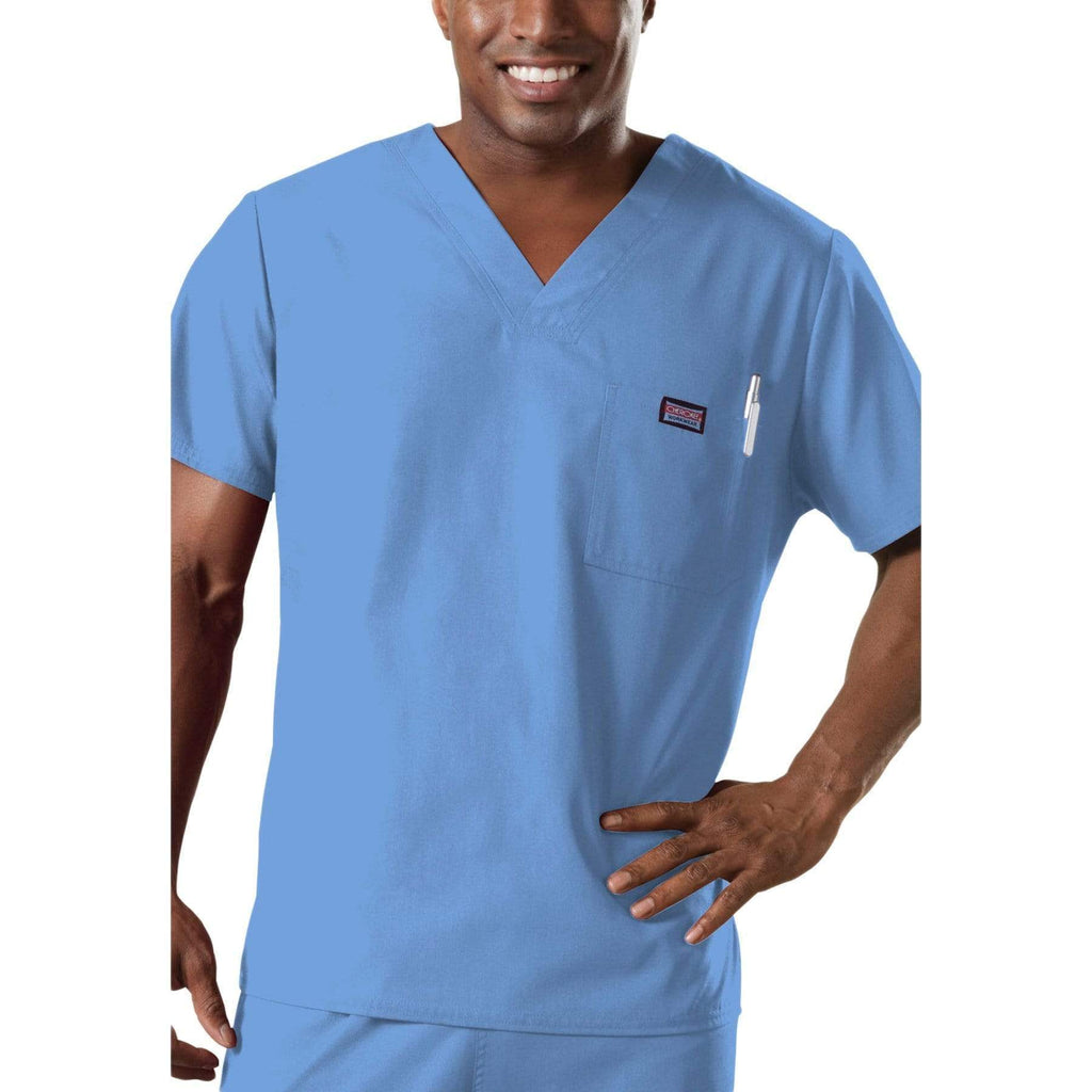 Cherokee Workwear 4789 Scrubs Top Men's V-Neck Ceil Blue