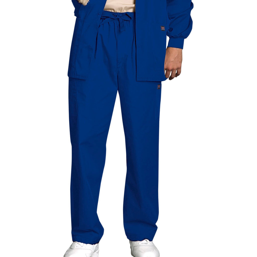 Cherokee Workwear 4000 Scrubs Pants Men's Drawstring Cargo Galaxy Blue