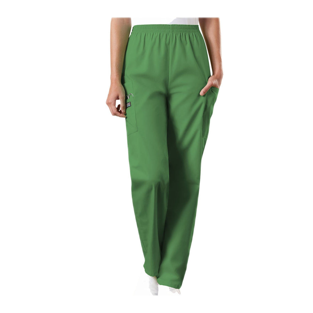 Cherokee Workwear Pant WW Natural Rise Tapered Pull-On Cargo Pant Aloe