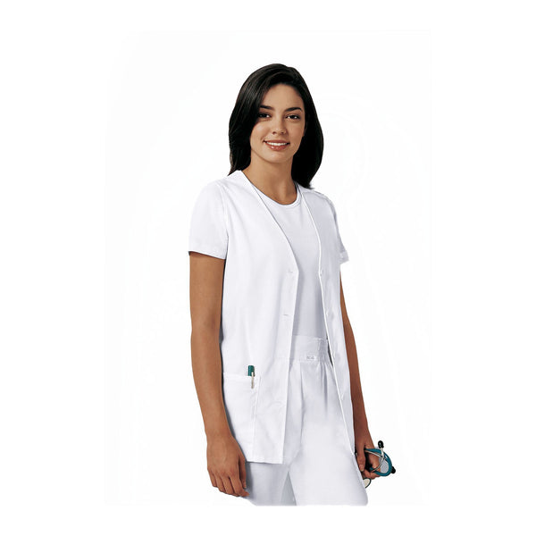 Cherokee Vest Fashion Whites Button Front Vest White