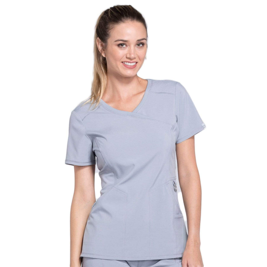 Cherokee Infinity 2625A Scrubs Top Women's Mock Wrap Grey