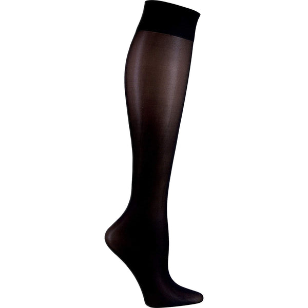 Cherokee Socks/Hosiery Cherokee Footwear Knee Highs 12 mmHg Compression Black