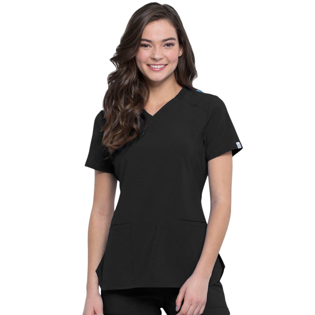 Cherokee Infinity CK865A Scrubs Top Women Black