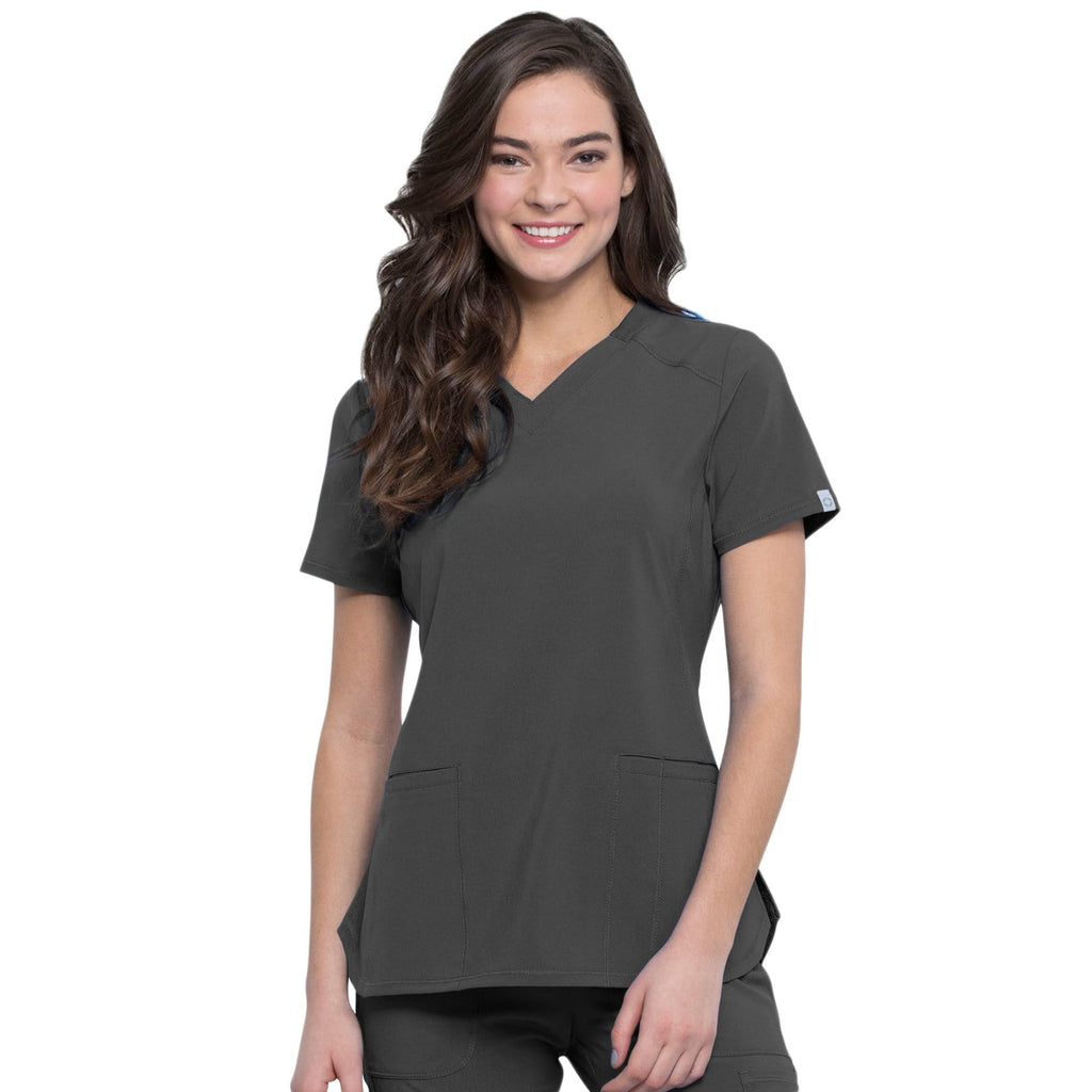 Cherokee Infinity CK865A Scrubs Top Women Pewter