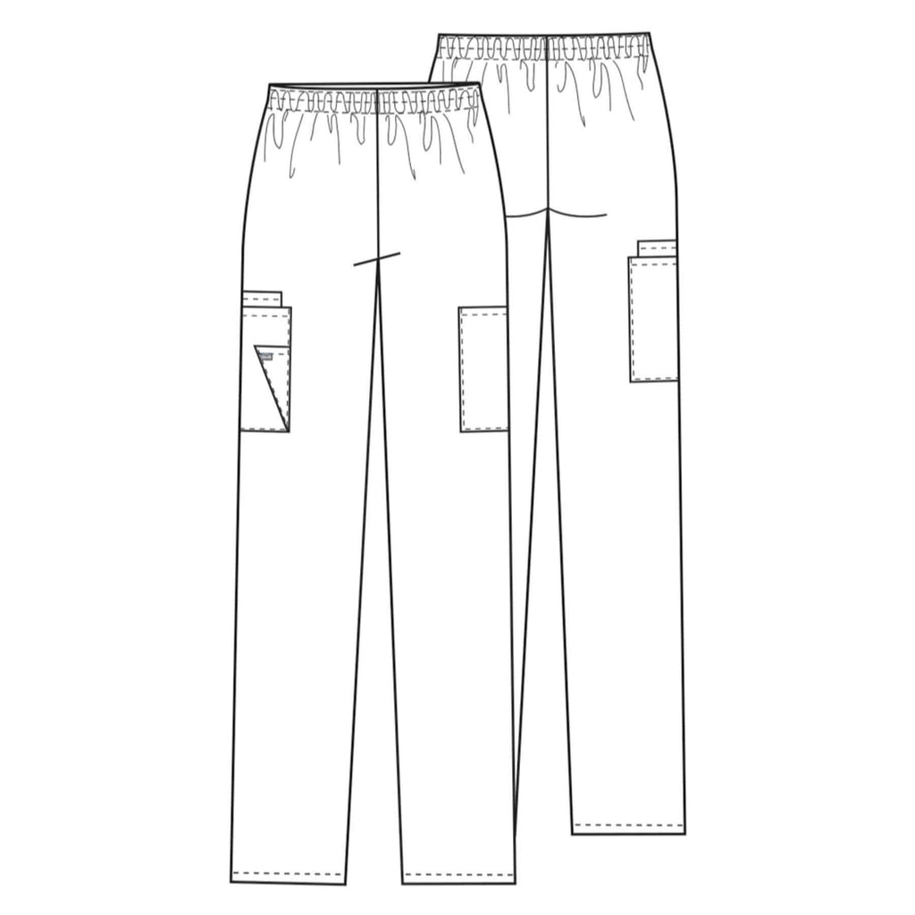 Cherokee Workwear 4200 Scrubs Pants Women's Natural Rise Tapered Pull-On Cargo Hunter Green