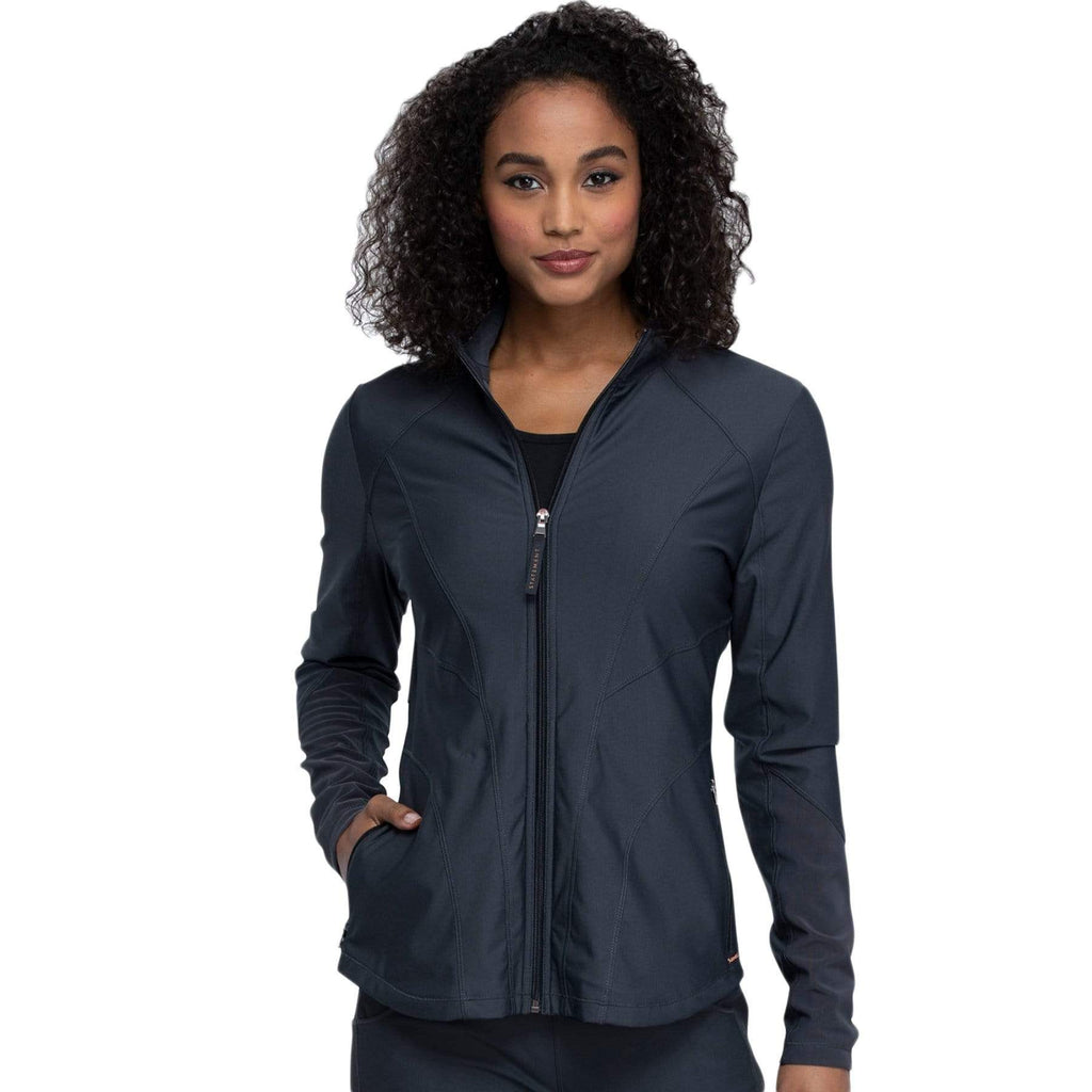 Cherokee Form CK390 Scrubs Warm Up Jacket Women Pewter