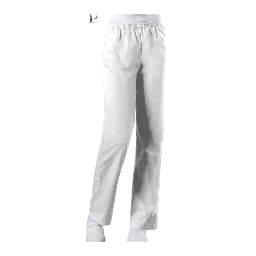 Cherokee Workwear Pant WW Natural Rise Tapered Leg Pull-On Pant White